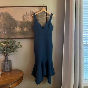 ASOS Dark Teal Scuba Cocktail Dress